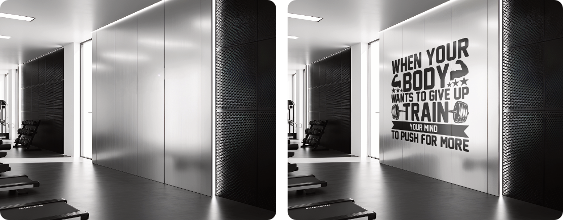 Gym Motivational Wall Design